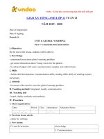 giao an tieng anh lop 11 tuan 21 sach moi 