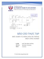 (TIỂU LUẬN) báo cáo THỰC tập điều KHIỂN tự ĐỘNG hóa hệ THỐNG điện CÔNG NGHIỆP bài 1 cài đặt matlab 