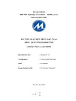 (TIỂU LUẬN) PHÂN TÍCH CHIẾN lược MARKETING CẠNH TRANH của CÔNG TY UNILEVER đối với bột GIẶT OMO TRONG THỜI GIAN QUA 