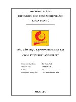 (TIỂU LUẬN) báo cáo THỰC tập DOANH NGHIỆP tại CÔNG TY TNHH PHẦN mềm FPT 