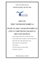 (TIỂU LUẬN) báo cáo THỰC tập DOANH NGHIỆP THỰC tập DOANH NGHIỆP tại CÔNG TY TNHH THƯƠNG mại DỊCH vụ điện nước KIM HÙNG 