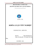 Khóa luận hoàn thiện tổ chức công tác kế toán doanh thu, chi phí và xác định kết quả kinh doanh tại công ty TNHH thương mại ngọc đức 