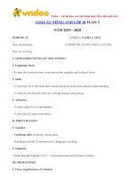 giao an tieng anh lop 10 tuan 3 sach moi 