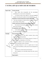 Ý TƯỞNG CHỦ đề TOURISM GV 