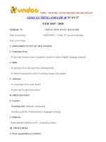 giao an tieng anh lop 10 tuan 27 sach moi 