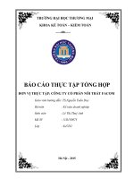 (TIỂU LUẬN) báo cáo THỰC tập TỔNG hợp đơn vị THỰC tập CÔNG TY cổ PHẦN nôi THẤT FACOM 