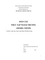 (TIỂU LUẬN) báo cáo THỰC tập NGOÀI TRƯƠNG tên đơn vị thực tập công ty giấy đồng tiến bình dương 