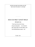 (TIỂU LUẬN) báo cáo THỰC tập kỹ THUẬT địa điểm thực tập công ty TNHH công nghệ cao skymap, 2410b new skyline, văn quán, hà đông, hà nội 