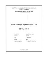 (TIỂU LUẬN) báo cáo THỰC tập cơ sở NGÀNH tìm hiểu về vị trí việc làm của công ty interplus logistics 