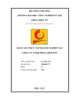 (TIỂU LUẬN) báo cáo THỰC tập DOANH NGHIỆP tại CÔNG TY TNHH PHẦN mềm FPT 3 