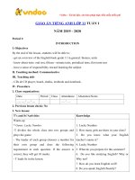 giao an tieng anh lop 11 tuan 1 sach moi 