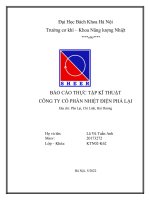 (TIỂU LUẬN) báo cáo THỰC tập kĩ THUẬT CÔNG TY cổ PHẦN NHIỆT điện PHẢ lại 