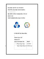 (TIỂU LUẬN) báo cáo THÍ NGHIỆM hóa đại CƯƠNG bài 2 NHIỆT PHẢN ỨNG 22 