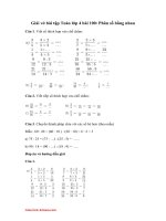 giai vo bai tap toan 4 bai 100 phan so bang nhau 