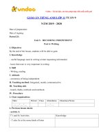 giao an tieng anh lop 11 tuan 9 sach moi 