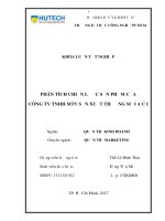 Khóa luận tốt nghiệp quản trị marketing phân tích chiến lược sản phẩm của công ty TNHH MTV sản xuất thương mại a c i 