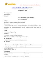 giao an tieng anh lop 11 tuan 7 sach moi 