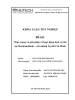 Khóa luận tốt nghiệp thực trạng và giải pháp về hoạt động dịch vụ thẻ tại maritimebank – chi nhánh tp hồ chí minh 