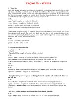 Bài 2: Stress  Nhấn trọng âm