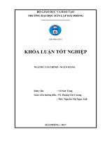 Khóa luận một số giải pháp mở rộng hoạt động tín dụng tại ngân hàng thương mại cổ phần phương đông – chi nhánh hải phòng 