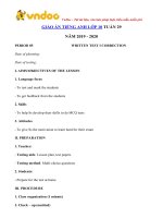 giao an tieng anh lop 10 tuan 29 sach moi 