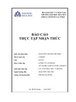 (TIỂU LUẬN) báo cáo THỰC tập NHẬN THỨC đơn vị thực tập  CÔNG TY cổ PHẦN kỹ NGHỆ LẠNH á CHÂU (ARICO) 