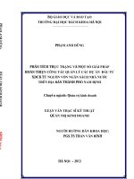 Phân tích thực trạng và một số giải pháp hoàn thiện công tác quản lý các dự án đầu tư XDCB từ nguồn vốn ngân sách nhà nước trên địa bàn thành phố Nam Định.