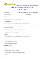 giao an tieng anh lop 10 tuan 30 sach moi 