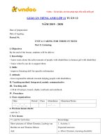 giao an tieng anh lop 11 tuan 12 sach moi 