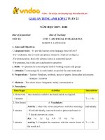 giao an tieng anh lop 12 tuan 22 sach moi 