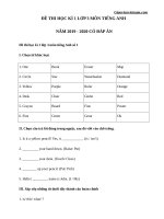 bo de thi hoc ki 1 mon tieng anh lop 3 chuong trinh moi 