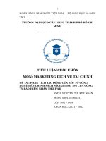 (TIỂU LUẬN) phân tích tác động của yếu tố công nghệ đến chính sách marketing 7ps của công ty bảo hiểm nhân thọ fwd 