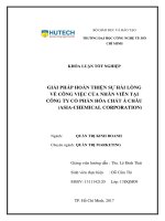 Khóa luận tốt nghiệp quản trị marketing giải pháp hoàn thiện sự hài lòng về công việc của nhân viên tại công ty cổ phần hóa chất á châu 