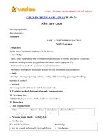 giao an tieng anh lop 11 tuan 22 sach moi 