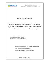 Khóa luận tốt nghiệp quản trị marketing một số biện pháp nhằm hoàn thiện hoạt động quan hệ công chúng của công ty cổ phần bảo hiểm viễn đông (vass) 