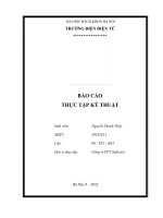 (TIỂU LUẬN) báo cáo THỰC tập kỹ THUẬT công ty FPT software, 