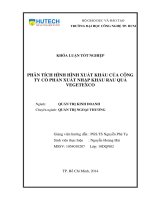 Khóa luận tốt nghiệp phân tích tình hình xuất khẩu của công ty cổ phẩn xuất nhập khẩu rau quả   VEGTEXCO 