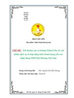 Ảnh hưởng của xu hướng Fintech lên các sản phẩm, dịch vụ và hoạt động kinh doanh trọng yếu của Ngân hàng TMCP Kỹ Thương Việt Nam