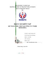 (TIỂU LUẬN) báo cáo KIẾN tập kế TOÁN THU CHI tại CÔNG TY TNHH MINH hòa 