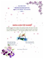 Đánh giá hiệu quả và sự hài lòng của khách hàng về dịch vụ cho vay ngắn hạn đối với cá nhân phục vụ sản xuất kinh doanh tại ngân hàng TMCP đông á – chi nhánh quảng nam 