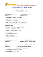 giao an tieng anh lop 12 tuan 31 sach moi 