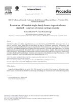 renovation of swedish single family houses to passive house standard analyses of energy savings potential 