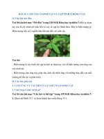 giai khoa hoc tu nhien 7 bai 33 cam ung o sinh vat va tap tinh o dong 