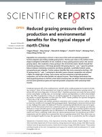 reduced grazing pressure delivers production and environmental benefits for the typical steppe of north china 