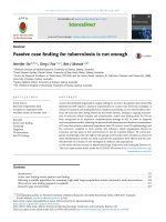 passive case finding for tuberculosis is not enough 