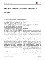 homcos an updated server to search and model complex 3d structures 