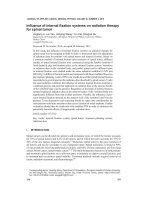 influence of internal fixation systems on radiation therapy for spinal tumor 