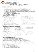 de cuong hoc ki 1 toan 8 nam 2022 2023 truong thcs thang long ha noi 