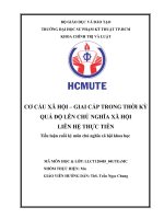 CƠ cấu xã hội – GIAI cấp TRONG THỜI kỳ QUÁ độ lên CHỦ NGHĨA xã hội LIÊN hệ THỰC TIỄN tiểu luận cuối kỳ môn chủ nghĩa xã hội khoa học 