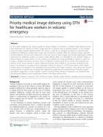 priority medical image delivery using dtn for healthcare workers in volcanic emergency 